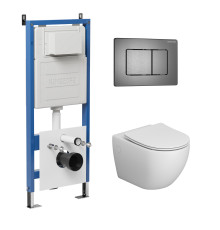 Комплект 3 в 1: Grossman инсталляция 900.K31.01.000+клавиша 700.K31.04.42M.42M графит сатиновый+унитаз GR-4411S