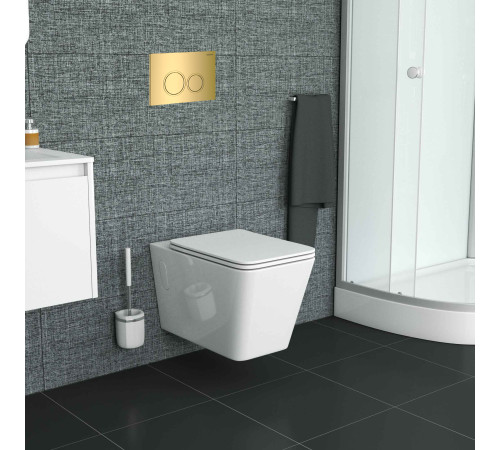 Комплект 3 в 1: Grossman инсталляция 900.K31.01.000+клавиша 700.K31.01.300.300 золото глянцевый+унитаз GR-4414S