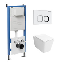 Комплект 3 в 1: Grossman инсталляция 900.K31.01.000+клавиша 700.K31.02.000.000 белый+унитаз GR-4414S