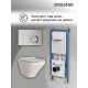 Комплект 3 в 1: Grossman инсталляция 900.K31.01.000+клавиша 700.K31.02.110.110 хром матовый+унитаз GR-4440S