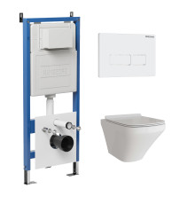 Комплект 3 в 1: Grossman инсталляция 900.K31.01.000+клавиша 700.K31.03.000.000 белый.+унитаз GR-4440S