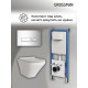 Комплект 3 в 1: Grossman инсталляция 900.K31.01.000+клавиша 700.K31.03.100.100 хром глянцевый+унитаз GR-4440S
