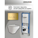 Комплект 3 в 1: Grossman инсталляция 900.K31.01.000+клавиша 700.K31.03.300.300 золото глянцевый+унитаз GR-4440S