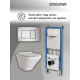 Комплект 3 в 1: Grossman инсталляция 900.K31.01.000+клавиша 700.K31.04.12M.12M хром сатиновый+унитаз GR-4440S