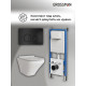 Комплект 3 в 1: Grossman инсталляция 900.K31.01.000+клавиша 700.K31.05.21M.21M черный матовый+унитаз GR-4440S