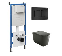 Комплект 3 в 1: Grossman инсталляция 900.K31.01.000+клавиша 700.K31.04.21M.21M черный матовый+унитаз GR-4441BMS