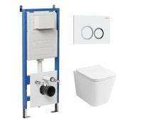 Комплект 3 в 1: Grossman инсталляция 900.K31.01.000+клавиша 700.K31.01.000.000 белый+унитаз GR-4441S