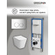 Комплект 3 в 1: Grossman инсталляция 900.K31.01.000+клавиша 700.K31.01.100.100 хром глянцевый+унитаз GR-4441S