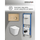 Комплект 3 в 1: Grossman инсталляция 900.K31.01.000+клавиша 700.K31.01.310.310 золото матовый+унитаз GR-4441S