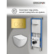 Комплект 3 в 1: Grossman инсталляция 900.K31.01.000+клавиша 700.K31.01.300.300 золото глянцевый+унитаз GR-4447S