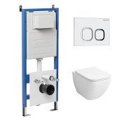 Комплект 3 в 1: Grossman инсталляция 900.K31.01.000+клавиша 700.K31.02.000.000 белый+унитаз GR-4447S