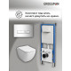 Комплект 3 в 1: Grossman инсталляция 900.K31.01.000+клавиша 700.K31.03.100.100 хром глянцевый+унитаз GR-4447S