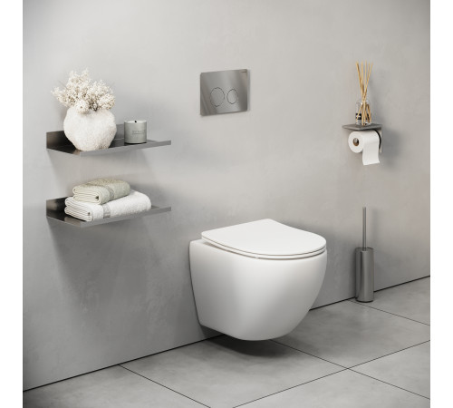 Комплект 3 в 1: Grossman инсталляция 900.K31.01.000+клавиша 700.K31.05.10M.10M хром глянцевый+унитаз GR-4455S