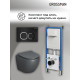 Комплект 3 в 1: Grossman инсталляция 900.K31.01.000+клавиша 700.K31.02.210.210 черный матовый+унитаз GR-4455GMS