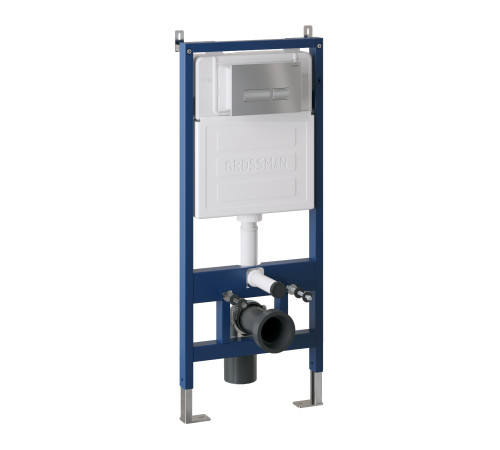 Комплект 3 в 1: Grossman инсталляция 900.K31.01.000+клавиша 700.K31.03.110.110 хром матовый+унитаз GR-4455GMS