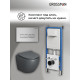 Комплект 3 в 1: Grossman инсталляция 900.K31.01.000+клавиша 700.K31.03.110.110 хром матовый+унитаз GR-4455GMS