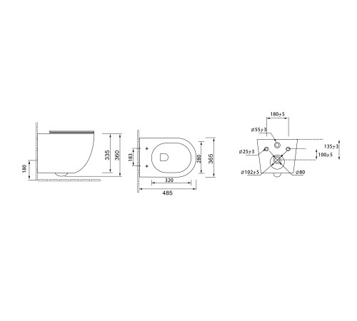 Комплект 3 в 1: Grossman инсталляция 900.K31.01.000+клавиша 700.K31.03.310.310 золото матовый+унитаз GR-4455GMS