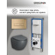 Комплект 3 в 1: Grossman инсталляция 900.K31.01.000+клавиша 700.K31.03.310.310 золото матовый+унитаз GR-4455GMS