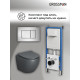 Комплект 3 в 1: Grossman инсталляция 900.K31.01.000+клавиша 700.K31.04.12M.12M хром сатиновый+унитаз GR-4455GMS