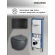 Комплект 3 в 1: Grossman инсталляция 900.K31.01.000+клавиша 700.K31.04.21M.21M черный матовый+унитаз GR-4455GMS