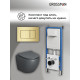 Комплект 3 в 1: Grossman инсталляция 900.K31.01.000+клавиша 700.K31.04.32M.32M золото сатиновый+унитаз GR-4455GMS