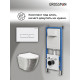 Комплект 3 в 1: Grossman инсталляция 900.K31.01.000+клавиша 700.K31.03.000.000 белый+унитаз GR-4455SWS