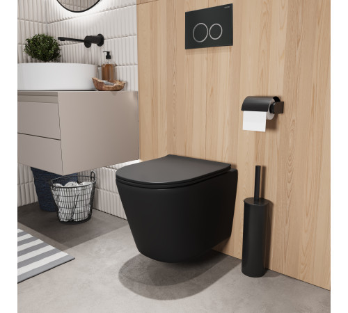 Комплект 3 в 1: Grossman инсталляция 900.K31.01.000+клавиша 700.K31.01.210.210 черный матовый+унитаз GR-4477BMSQ