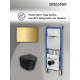 Комплект 3 в 1: Grossman инсталляция 900.K31.01.000+клавиша 700.K31.02.300.300 золото глянцевый+унитаз GR-4477BMSQ