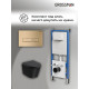 Комплект 3 в 1: Grossman инсталляция 900.K31.01.000+клавиша 700.K31.03.310.310 золото матовый+унитаз GR-4477BMSQ