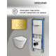 Комплект 3 в 1: Grossman инсталляция 900.K31.01.000+клавиша 700.K31.01.300.300 золото глянцевый+унитаз GR-4477S
