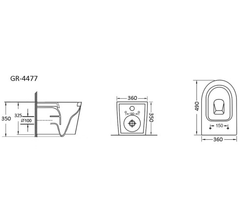 Комплект 3 в 1: Grossman инсталляция 900.K31.01.000+клавиша 700.K31.05.10M.10M хром глянцевый+унитаз GR-4477S