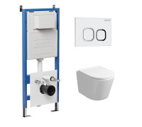 Комплект 3 в 1: Grossman инсталляция 900.K31.01.000+клавиша 700.K31.02.000.000 белый+унитаз GR-4477S