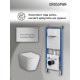 Комплект 3 в 1: Grossman инсталляция 900.K31.01.000+клавиша 700.K31.03.110.110 хром матовый+унитаз GR-4478S