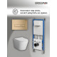 Комплект 3 в 1: Grossman инсталляция 900.K31.01.000+клавиша 700.K31.03.310.310 золото матовый+унитаз GR-4478S