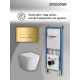 Комплект 3 в 1: Grossman инсталляция 900.K31.01.000+клавиша 700.K31.03.300.300 золото глянцевый+унитаз GR-4478SQ
