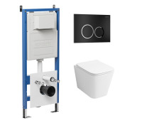 Комплект 3 в 1: Grossman инсталляция 900.K31.01.000+клавиша 700.K31.01.210.210 черный матовый+унитаз GR-4479SQ