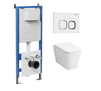 Комплект 3 в 1: Grossman инсталляция 900.K31.01.000+клавиша 700.K31.02.000.000 белый+унитаз GR-4479SQ