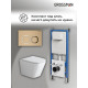 Комплект 3 в 1: Grossman инсталляция 900.K31.01.000+клавиша 700.K31.02.310.310 золото матовый+унитаз GR-4479SQ
