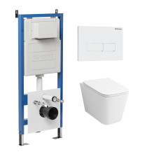 Комплект 3 в 1: Grossman инсталляция 900.K31.01.000+клавиша 700.K31.03.000.000 белый+унитаз GR-4479SQ