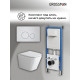 Комплект 3 в 1: Grossman инсталляция 900.K31.01.000+клавиша 700.K31.05.01M.01M белый матовый+унитаз GR-4479SQ