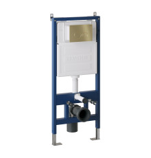 Комплект 2 в 1: Grossman инсталляция Style 900.K31.01.000+клавиша смыва 700.K31.05.32M.32M золото сатин