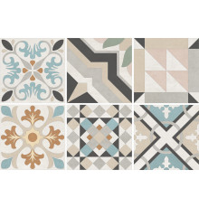 Керамогранит New Trend GP2020DMX11 Design Art Mix 3 20x20 микс матовый с орнаментом