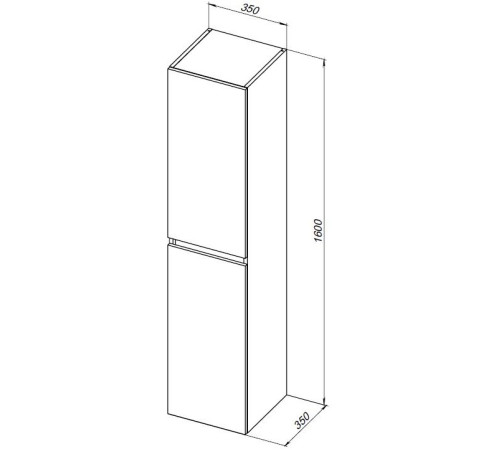 Шкаф-пенал Aquanet Вега 2.0 35 маренго