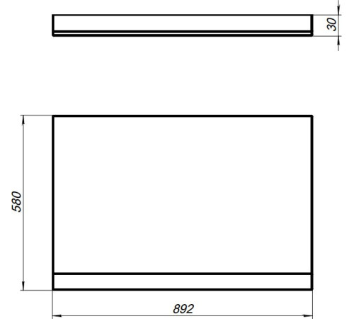 Боковой экран Aquanet Grenada 90
