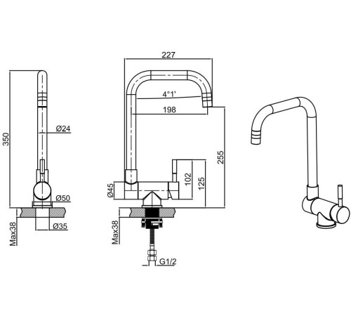 Смеситель для кухни Allen Brau Fenster 5.60004-BN никель браш