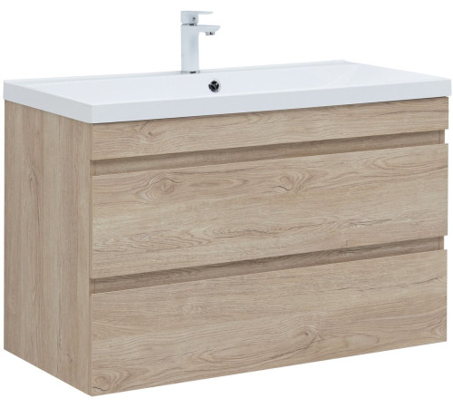 Тумба под раковину Aquanet Нота New 100 дуб светлый