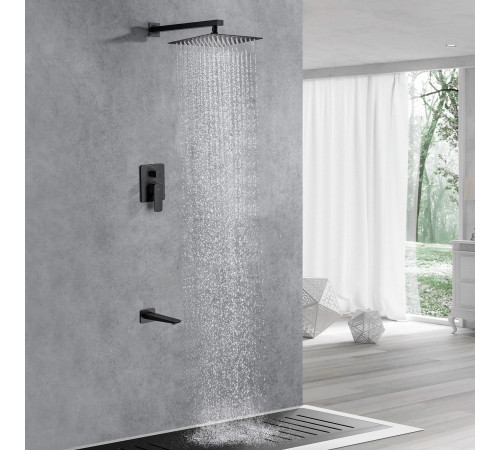 Смеситель для душа Allen Brau Infinity X2 5.21014-31 (с внутренней частью, 2 выхода) черный матовый