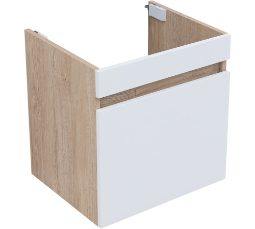 Тумба под раковину Aquanet Оптима 50 дуб светлый/белый сатин