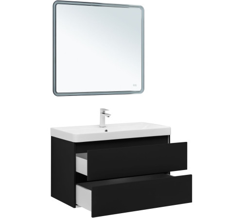 Тумба под раковину Aquanet Вега 2.0 90 черный