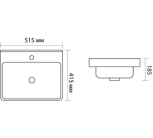 Раковина Aquanet Ирис 50 черная матовая